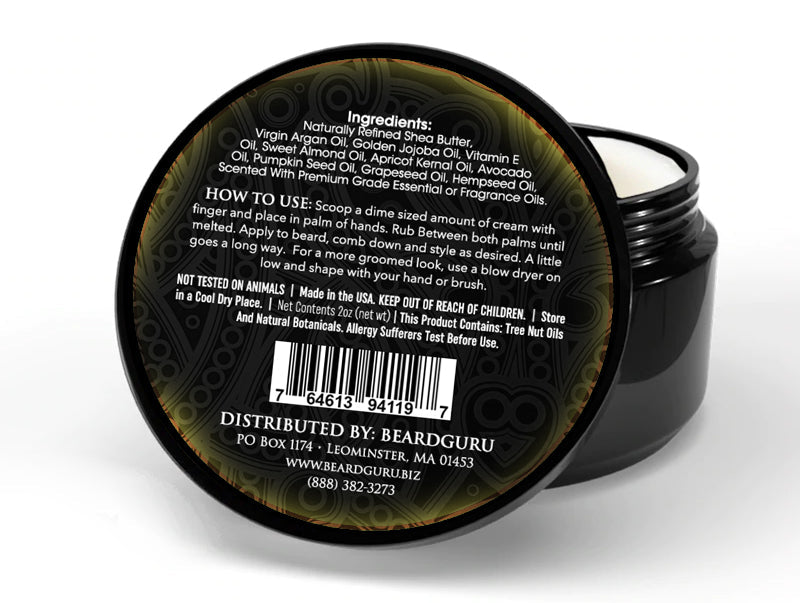 BeardGuru Smooth Whiskey Beard Cream – Soft, Styled & Non-Greasy Beard Care
