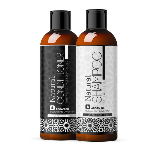 Lavender & Argan Oil Shampoo & Conditioner | Sulfate-Free Hair Care Set – 16 oz