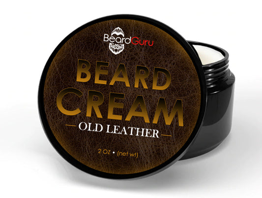 BeardGuru Old Leather Beard Cream – Softens, Shapes & Smooths