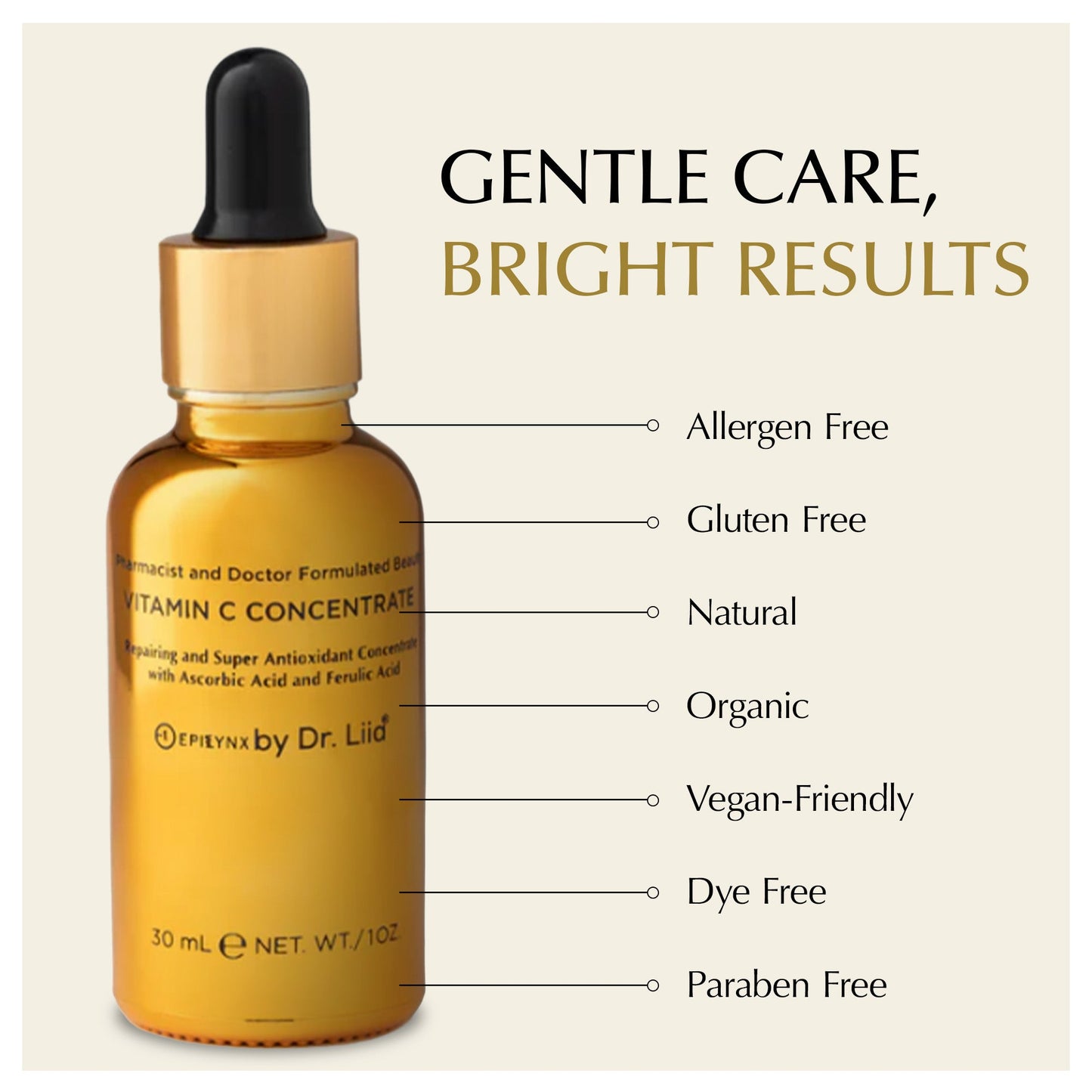 Vitamin C Glow Serum – Vegan, Gluten-Free, Sensitive Skin