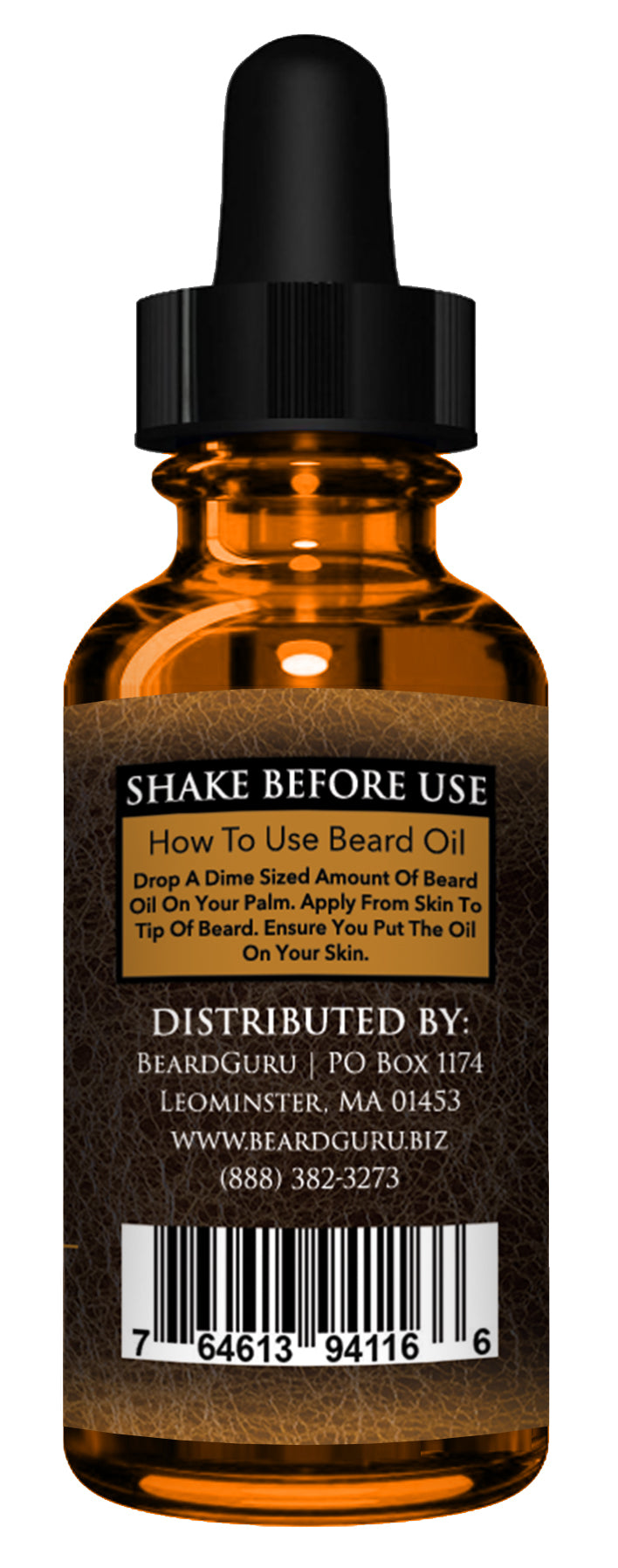 BeardGuru Old Leather Beard Oil – Jojoba, Argan & Grapeseed