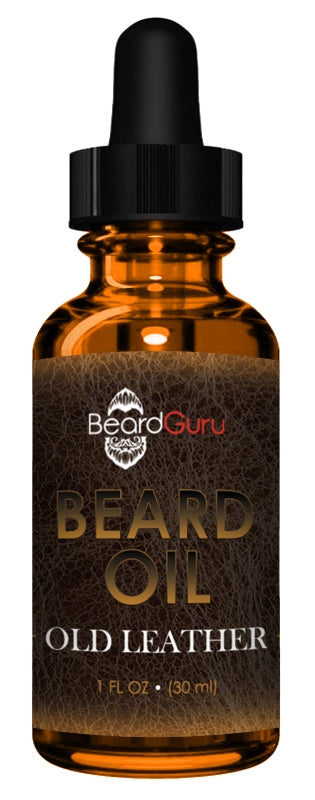 BeardGuru Old Leather Beard Oil – Jojoba, Argan & Grapeseed