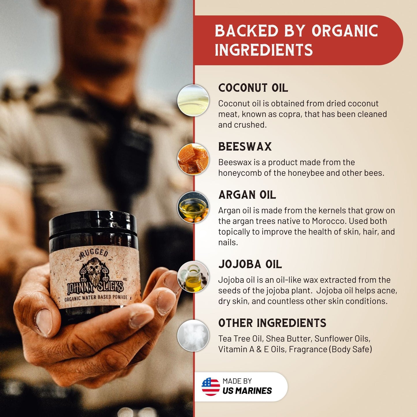 Organic Water-Based Pomade | Strong Hold & High Shine