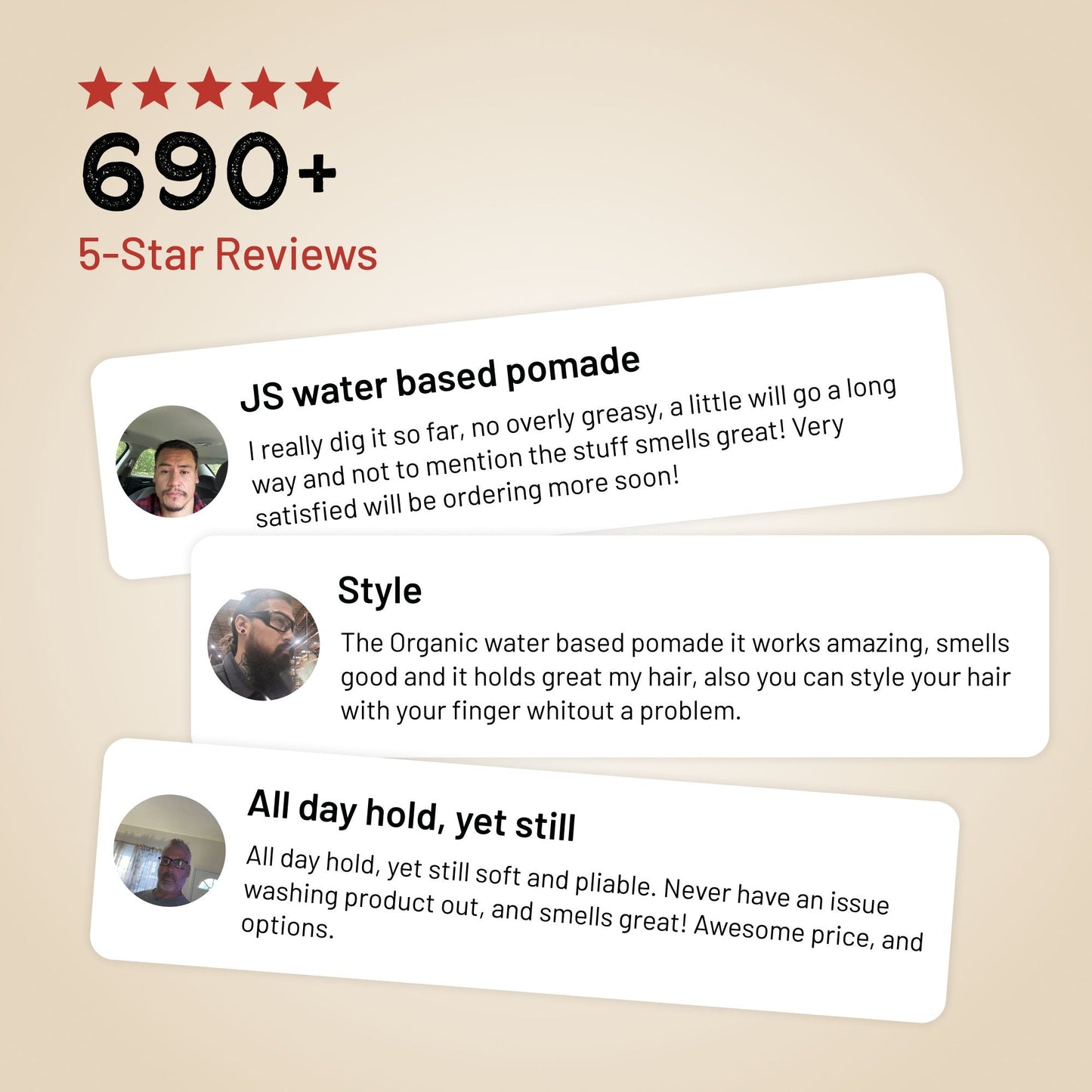 Organic Water-Based Pomade | Strong Hold & High Shine