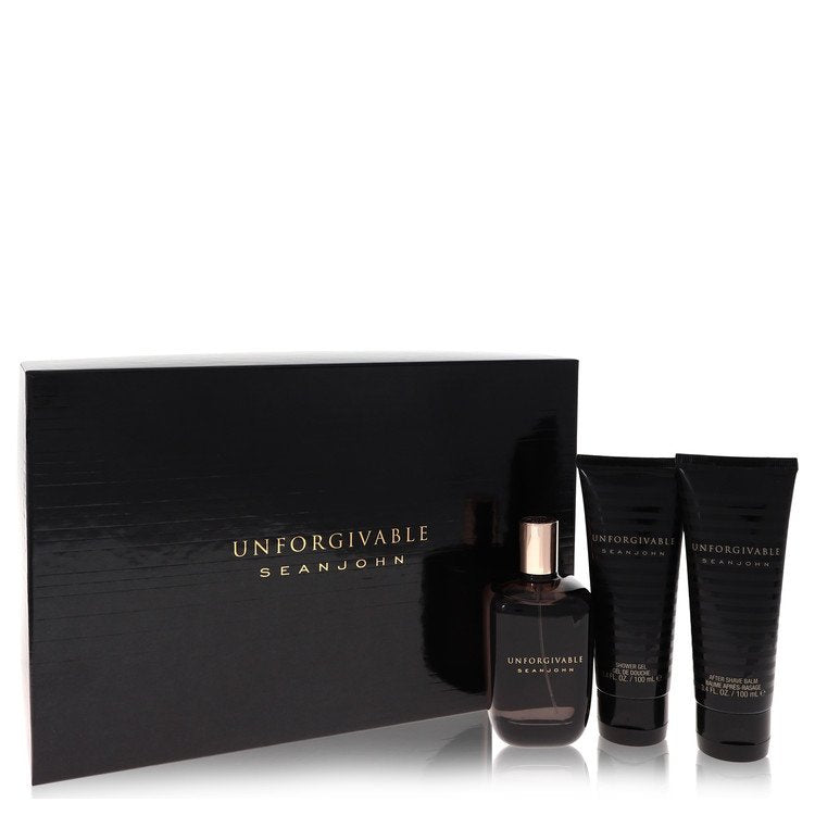 Unforgivable by Sean John Gift Set – Eau de Toilette, Shower Gel & After Shave Balm