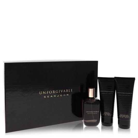 Unforgivable by Sean John Gift Set – Eau de Toilette, Shower Gel & After Shave Balm