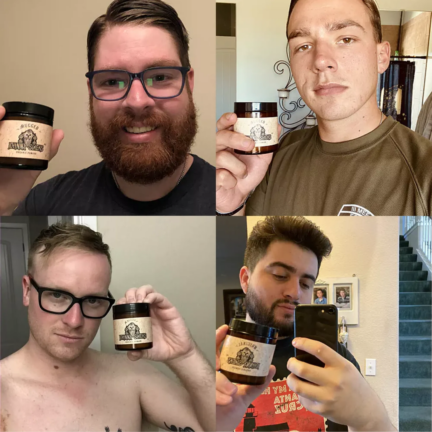 Organic Oil-Based Pomade | Strong Hold & Natural Shine